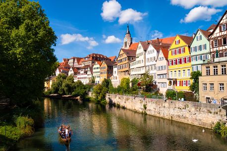 Fassaden in Tübingen am Neckar